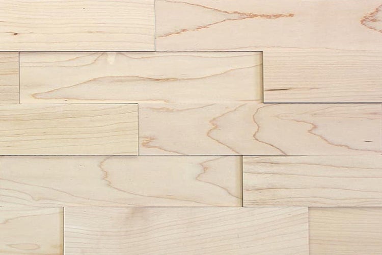 wodewa Wandverkleidung Holz 3D Optik Ahorn, natur, 400, selbstklebend 1m² Wandpaneele Moderne Wanddekoration Holzverkleidung Holzwand Wohnzimmer Küche Schlafzimmer