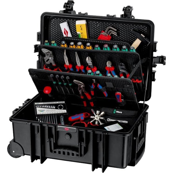 Geöffneter Werkzeugkoffer mit Werkzeugen