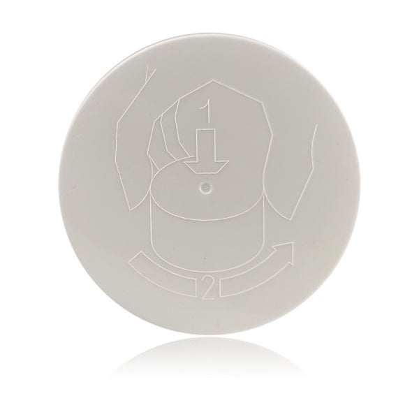 Deckel mit Öffnungsanleitung