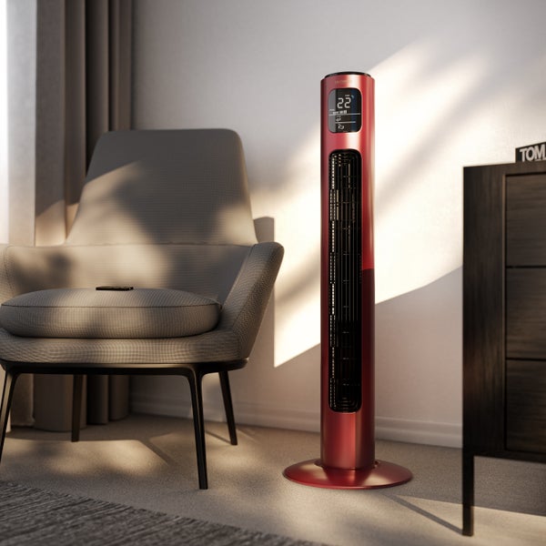 Brandson Turmventilator, 60 Grad oszillierend, Standventilator inkl. Fernbedienung, mobiler Lüfter, Säulenventilator, 96 cm