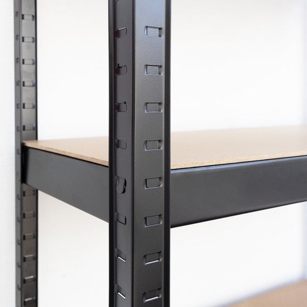 FLOORDIREKT Schwerlastregal - Universal einsetzbar - Schwarz - 150 x 70 x 30 cm - Bis 1325 kg Traglast
