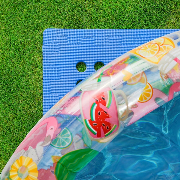 eyepower Poolunterlage für 244 cm Pool - 28 EVA Matten - 1cm Unterlegmatten Set - Outdoor Unterlage