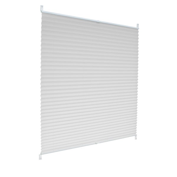 ECD Germany Plissee 75 x 100 cm - Weiß - Klemmfix - EasyFix - ohne Bohren - Sonnen- und Sichtschutz - für Fenster und Tür - inkl. Befestigungsmaterial - Jalousie Faltrollo Fensterrollo Rollo