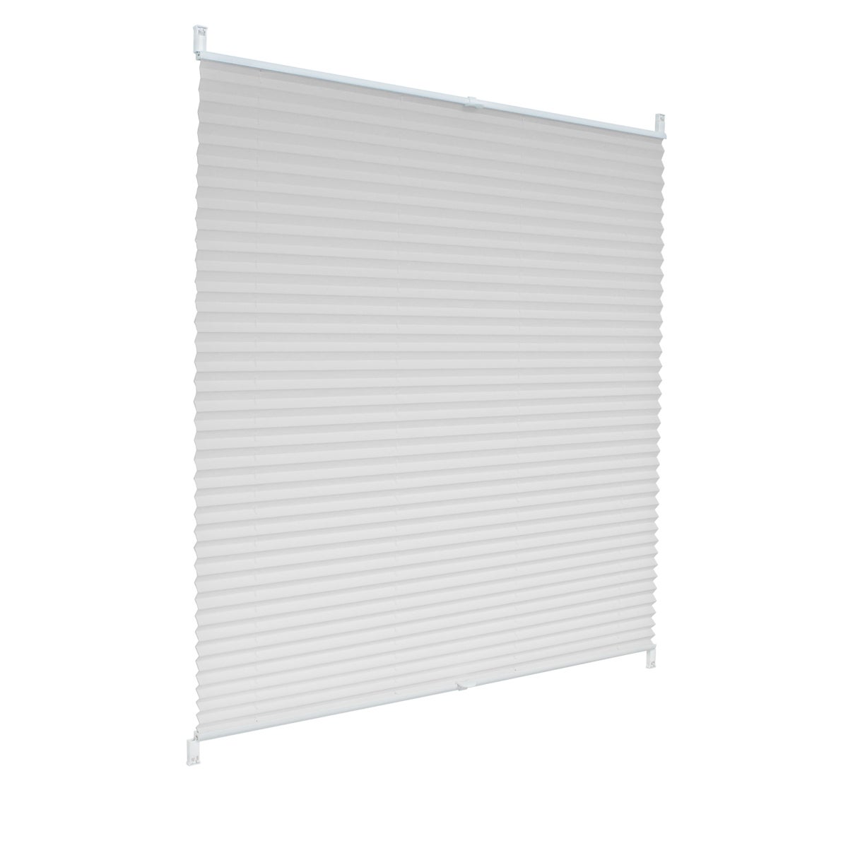 ECD Germany Plissee 100 x 200 cm - Weiß - Klemmfix - EasyFix - ohne Bohren - Sonnen- und Sichtschutz - für Fenster und Tür - inkl. Befestigungsmaterial - Jalousie Faltrollo Fensterrollo Rollo