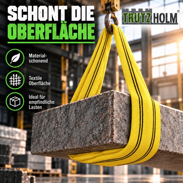Hebeband von Trutz Holm zum schonenden Transport von Lasten in industrieller Umgebung