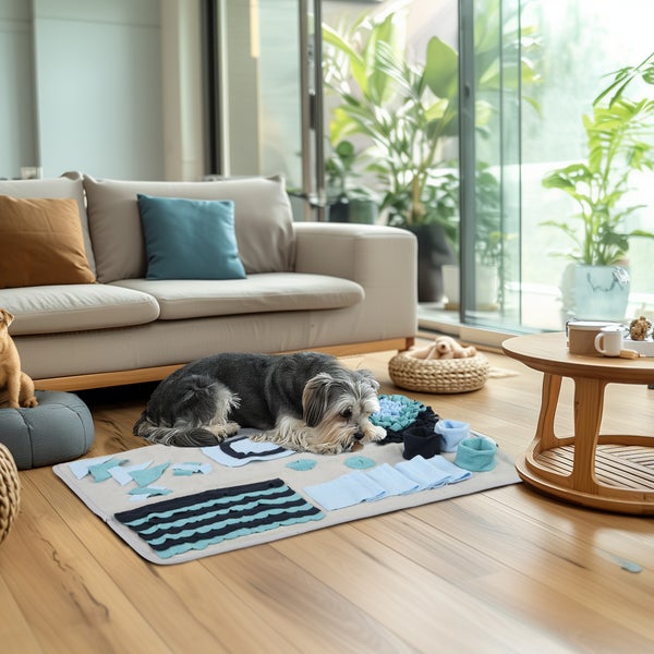 PawHut Hundematte, 74L x 50B x 5H cm, Polyester, Mischgrau