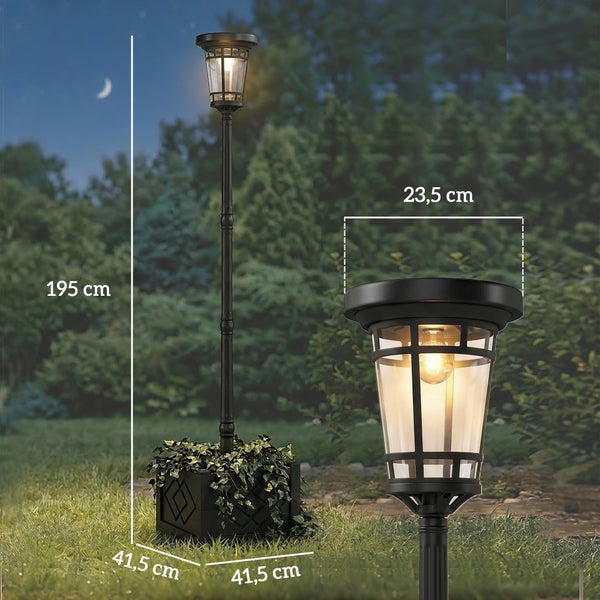 Solarleuchte mit Automatiklicht: 8 Stunden Aufladen bei Tag und 6 Stunden Beleuchtung bei Nacht von der Dämmerung bis zum Morgengrauen.