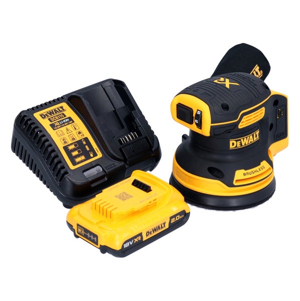 DeWalt Akku Exzenterschleifer mit 18 Volt Akku und Ladegerät für Holzarbeiten