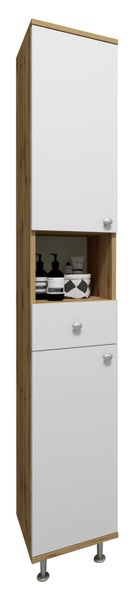 Badmöbel Hochschrank Badschrank Schublade Nilosi