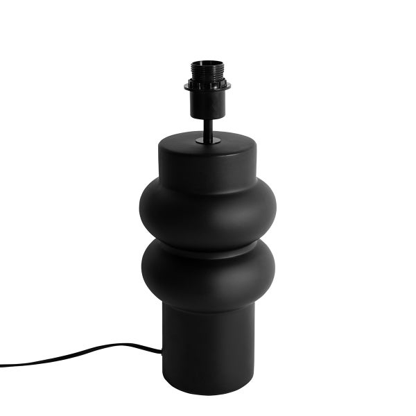 Design-Tischlampe aus schwarzer Keramik 17 cm ohne Schirm - Alisia