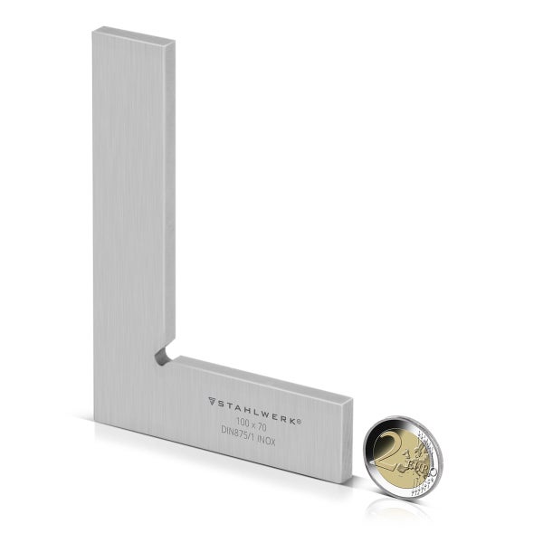 Stahlwinkel 100 x 70 Millimeter nach DIN 875/1 INOX
