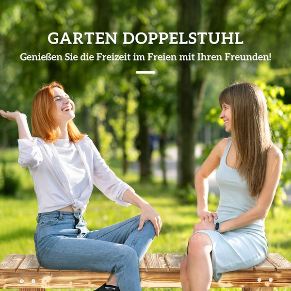 Outsunny Gartenbank, 2-Sitzer Holzbank, Sitzbank, Gartenmöbel, Rustikale Bank, Massivholz, Dunkelbraun, 110 x 38 x 35 cm