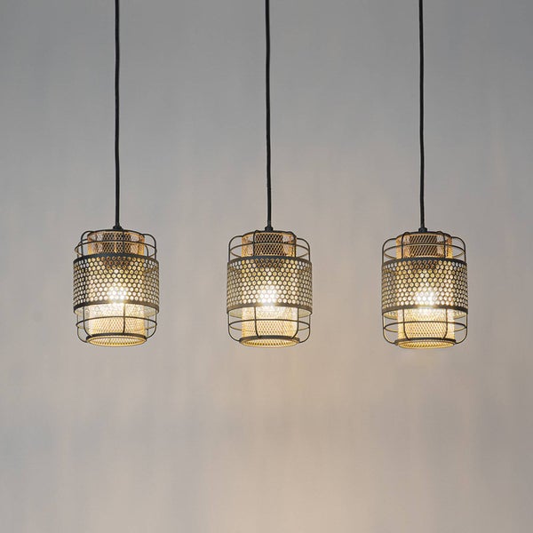 Lindby Deckenlampe Eudoria (Modern) in Schwarz aus Metall (3 flammig, E27) - Deckenleuchte Lampe Wohnzimmerleuchte