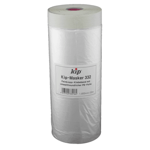 Kip-Masker 332, Feinkrepp-Klebeband mit umweltfreundlicher PE-Folie, 1600 Millimeter mal 33 Meter