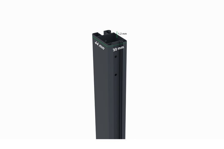 Schiebetor aus Aluminium 3,7m NEVIS 370C140 Grau