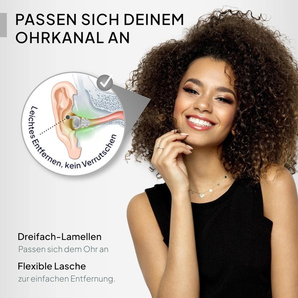 Senner ® PartyPro | Gehörschutz für Musik & Musiker - Ohrstöpsel für Festivals, Konzerte, Partys und Discos - transparente Party Earplugs mit 18 dB Lärmreduzierung - mit Alubehälter