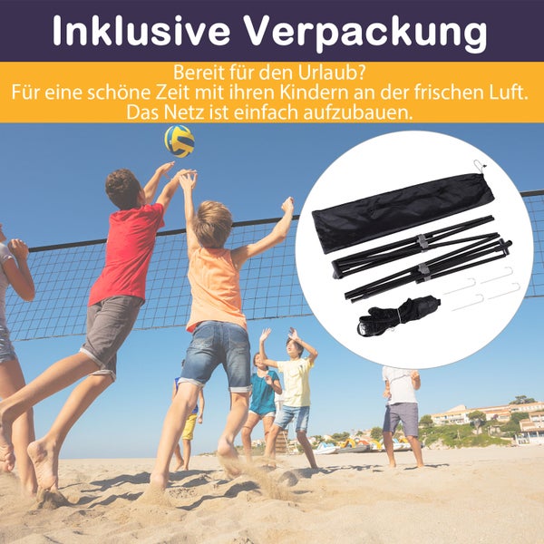 HOMCOM Badmintonnetz Set Höhenverstellbar, faltbares Tennisnetz mit Badmintonschläger, 94/158H cm, Metall, Polyester, Schwarz
