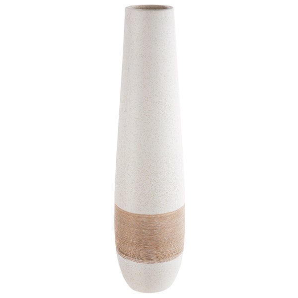 Vase GILDE Höhe 46 cm braun, creme Keramik