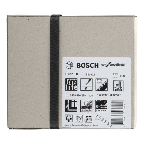 Bosch PRO Window Demolition S611DF Blatt 1,25 x 19 x 150 mm 100-tlg. - 2608656259