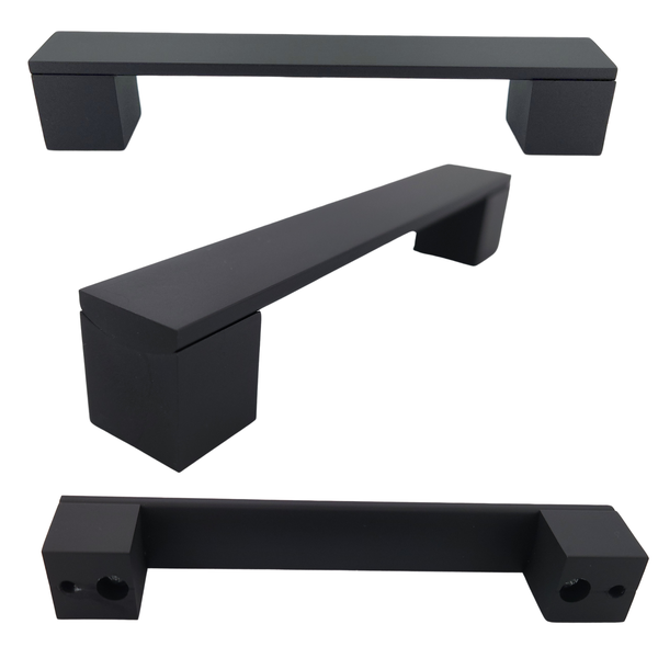 Möbelgriff Stangengriff Austin Lochabstand 128 mm Aluminium Schwarz