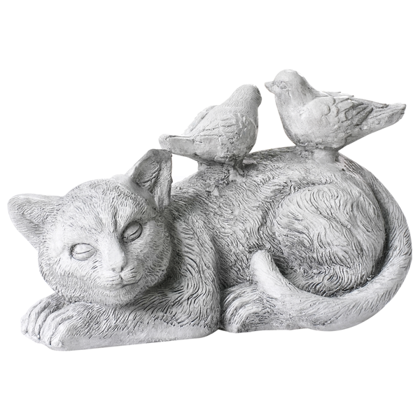 Gartenfigur KALELA Katze Grau