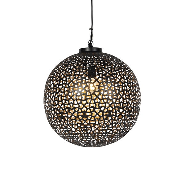Hängeleuchte mit Kugelform und durchbrochenem Design