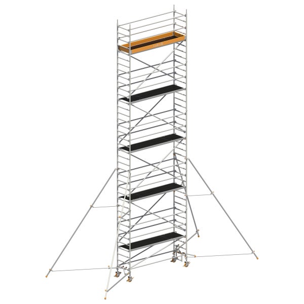 Fahrgerüst mit mehreren Plattformen und Auslegern für Stabilität