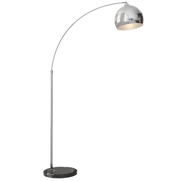 HOMCOM Stehlampe, 110-115L x 30B x 170-180H cm, Metall, Silber