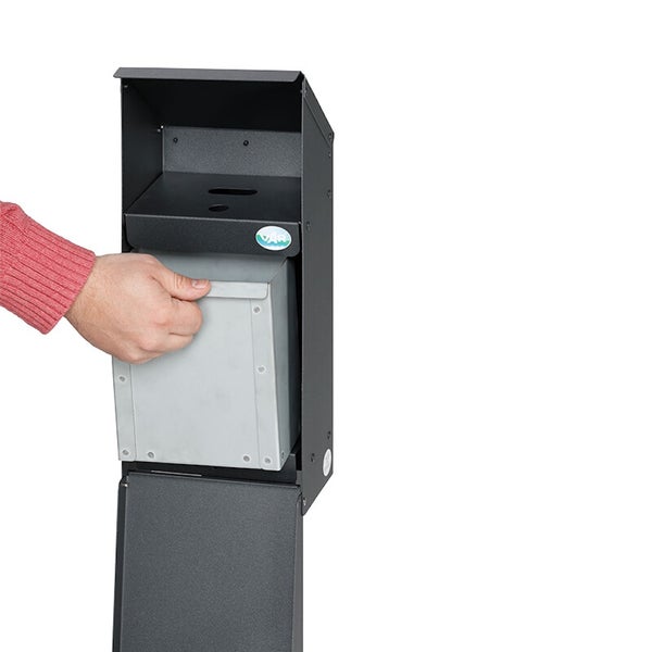 VAR Standascher aus Metall mit herausnehmbarem Innenbehälter.