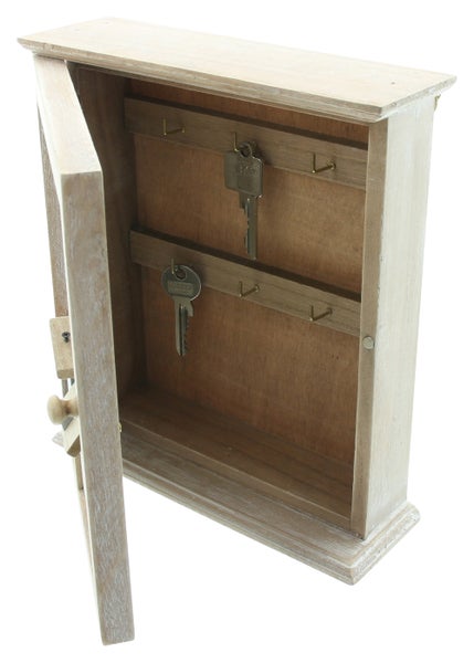 FRANK FLECHTWAREN | Schlüsselbox Haus, MDF, METALL, 22 x 7 x 25 cm