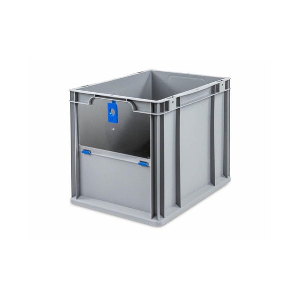 PROREGAL SuperSparSet 4x Eurobox NextGen Insight Cover HxBxT 32 x 30 x 40 30 Liter Hoch/Blau Eurobehälter Transportbox