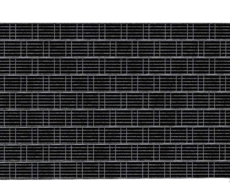 Ausschnitt eines Fußabstreifers mit Gitterstruktur
