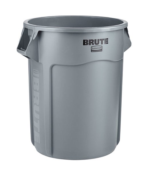 PROREGAL Rubbermaid Brute Runde Mehrzwecktonne Mit Belüftungskanälen 208,2 Liter HxØ 83,3 x 67 cm Aus Widerstandsfähigem Kunststoff Grau