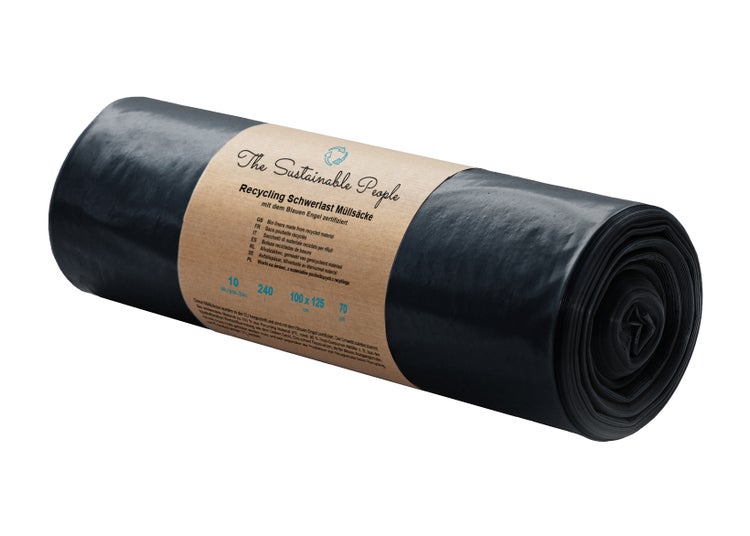 TSP Schwerlast Müllsäcke 240 L - Blauer Engel 70 µm schwarz