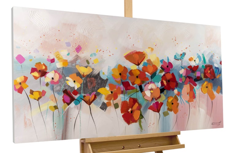 Handgemaltes Gemälde Acrylfarbe 120x60cm Blau