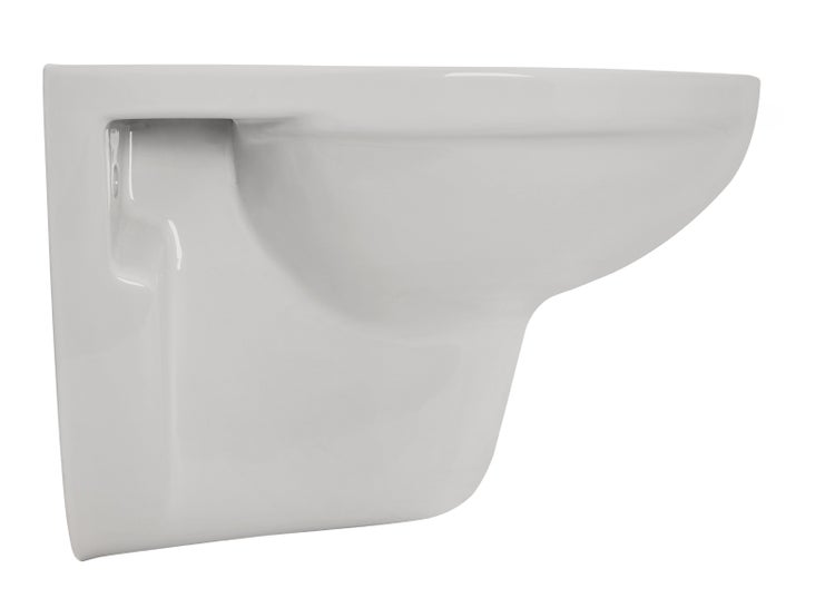 Calmwaters® Hänge WC spülrandlos in Manhattan-Grau, Wand-WC mit Abgang waagerecht, Tiefspül WC ohne Spülrand, Tiefspüler wandhängend, Wandtoilette aus Sanitärkeramik in Grau, 08AB6145