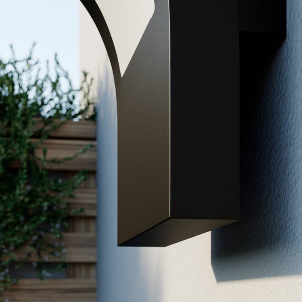 Arcchio LED Wandleuchte außen Advik (Modern) in Schwarz aus Aluminium (1 flammig, ) - Außenwandleuchten Wandlampe Led Außenlampe Outdoor für Außenwand/Hauswand Haus Terrasse &