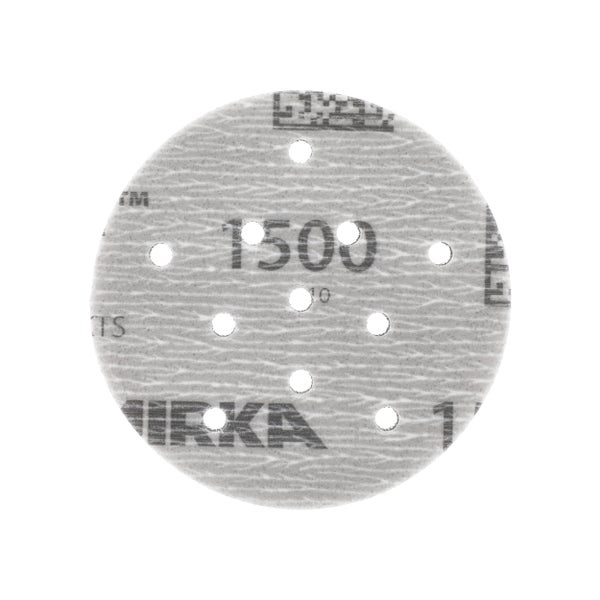 Mirka Iridium Soft Schleifscheiben Ø 77 mm / Korn P1500 / Klett Multifit / 20 Stück / schaumbasiertes Schleifmittel für präzises Trockenschleifen, Klarlackschliff, Finish