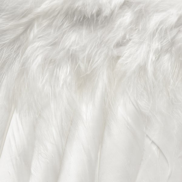 Nahaufnahme von weißen Federn