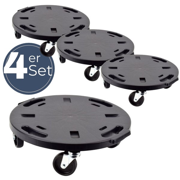 Vierer-Set Pflanzenroller mit Rollen