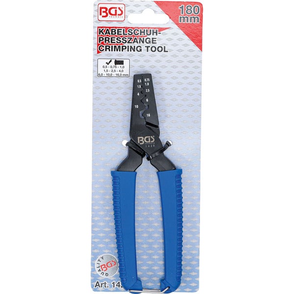 BGS Technic Kabelschuh-Presszange, 180 mm