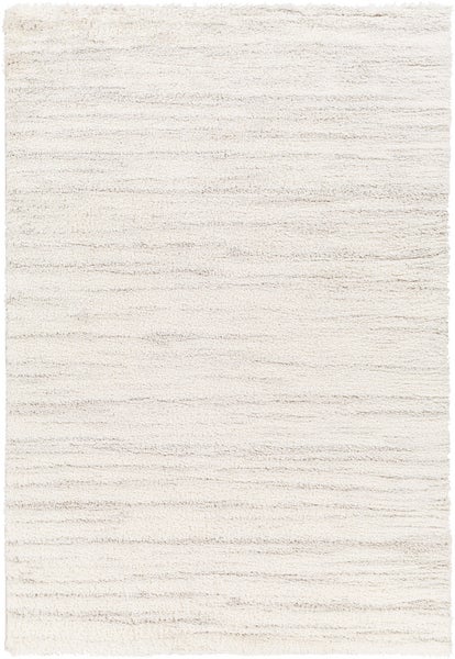 Moderner Hochfloriger Shaggy Teppich Weiß/Grau 160x213 cm ADLEY