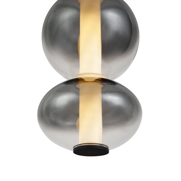 Dekorative Leuchte mit zwei Glaskugeln