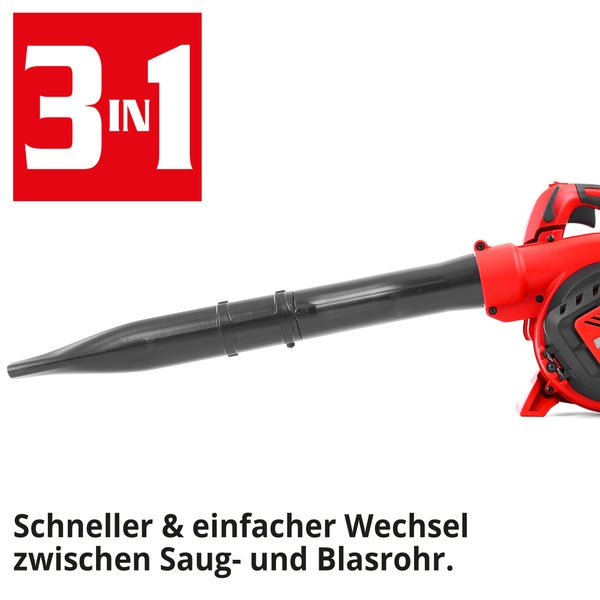 3-in-1 Laubsauger mit Blasrohr für den Garten