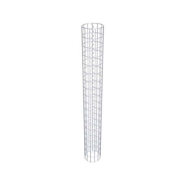 Gabionensäule Durchmesser 22 cm, MW 5 x 10 cm rund - Höhe: 1,90 m