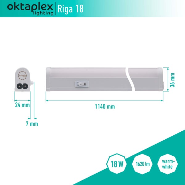 Oktaplex RIGA Unterbauleuchte 18W 3000K