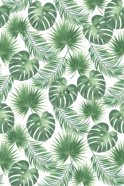 ESTAhome Fototapete tropische Blätter Grün - 200 x 279 cm - 158897
