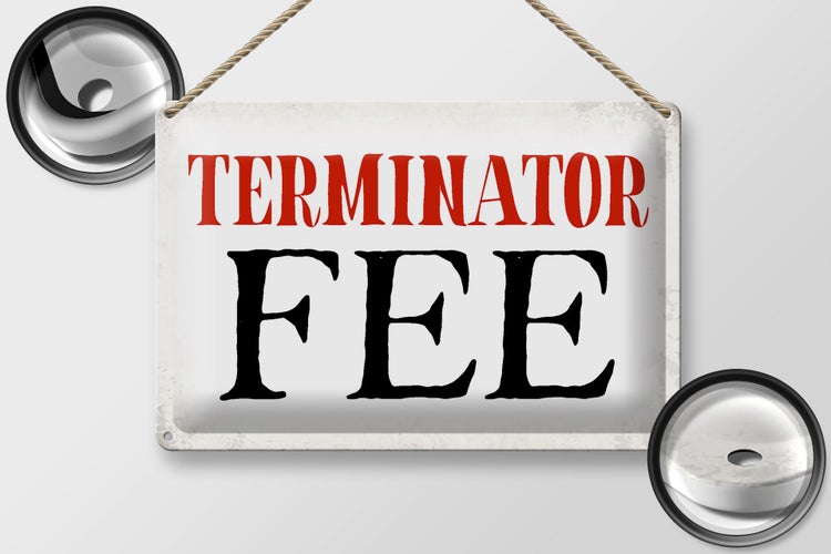 Blechschild Spruch 30x20cm Terminator Fee Retro