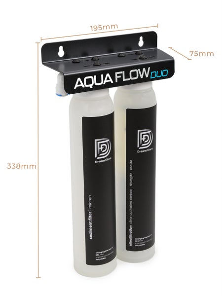 Wasserfilter Aqua Duo Wasserfilter, Kompaktes Filtersystem mit Ultrafiltration und Aktivkohleblock mit Silberionen.