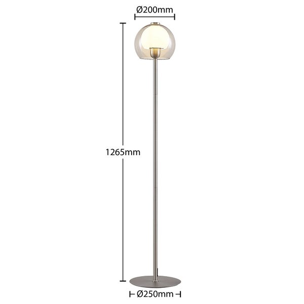 Lucande Stehlampe Kaiya (Modern) in Alu aus Metall (1 flammig, E27) - Stehleuchte Standleuchte Floor Lamp Wohnzimmerlampe Wohnzimmerleuchte